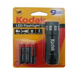Φακός Μπαταρίας 46 lumen FLASHLIGHT 9 LED Μαύρος - KODAK
