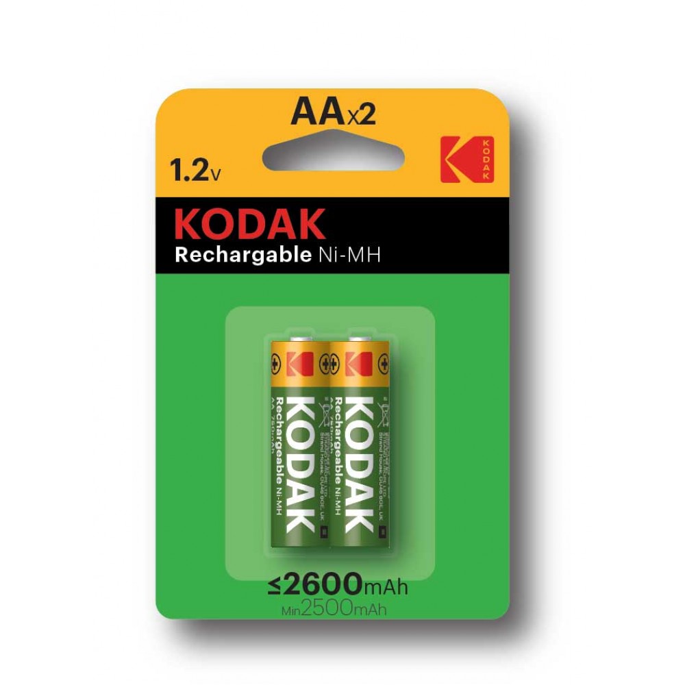 Επαναφορτιζόμενες Μπαταρίες KAAHR-2 AA Ni-MH 2600mAh 1.2V 2 τμχ  - KODAK