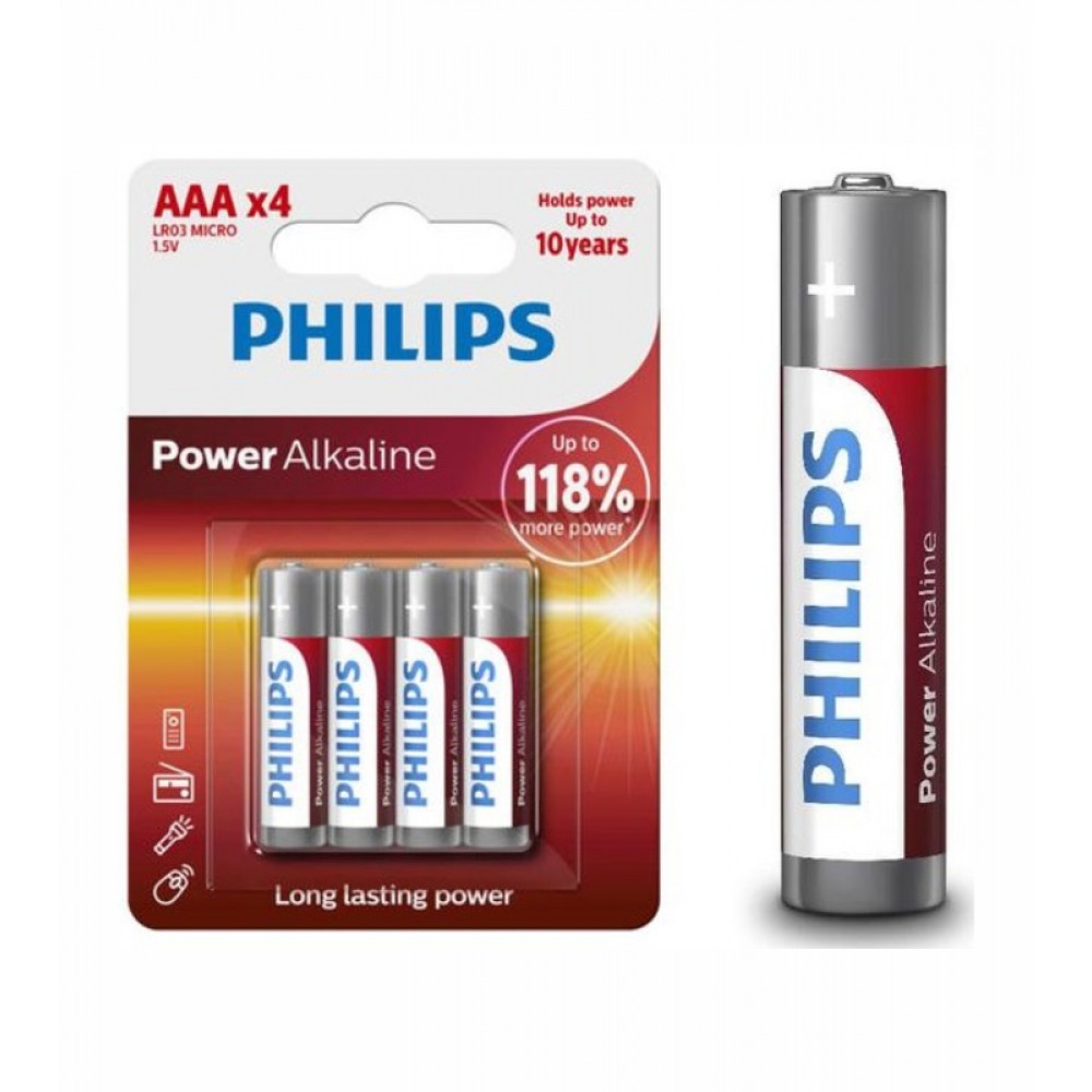 PHILIPS POWER ALK 3A-P4 LR03P4B/05 37764 ΜΠΑΤΑΡΙΕΣ