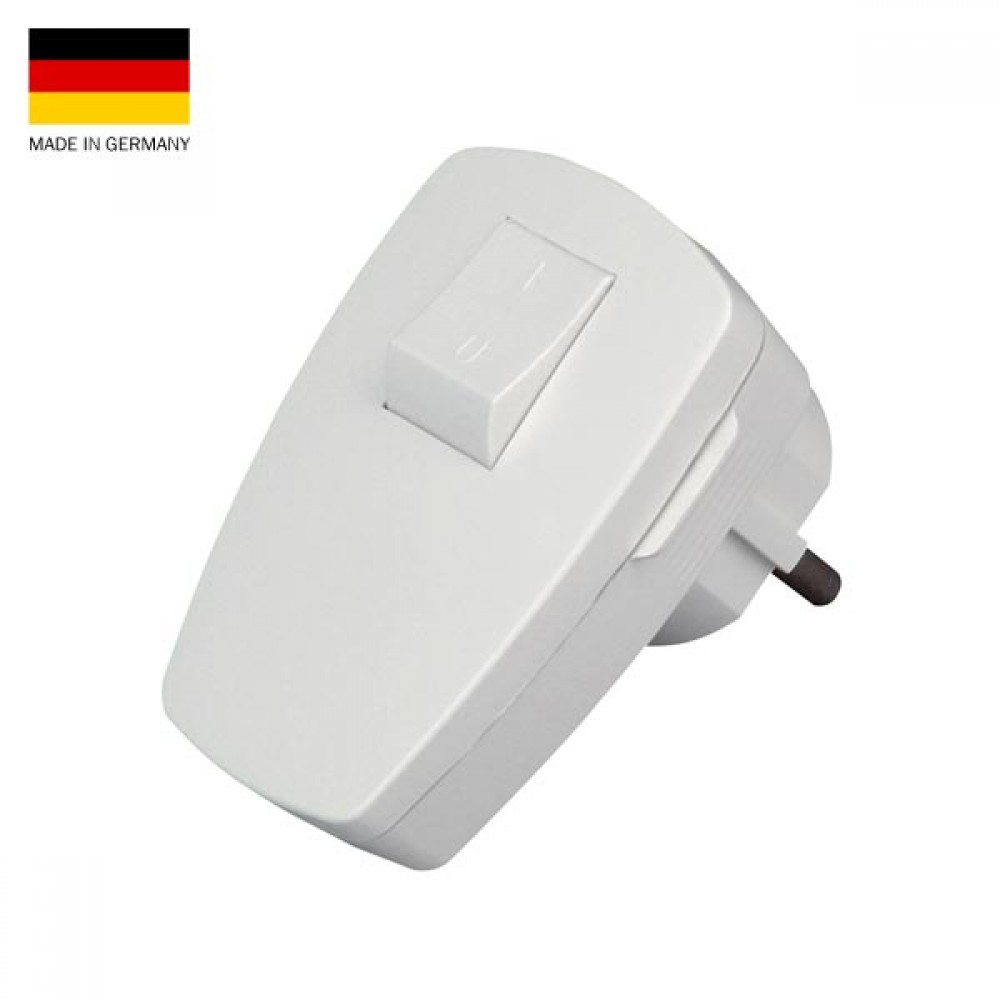 Φις Σούκο Πλαστικό Γωνιακό Με Διακόπτη Λευκό 250V - Kopp