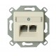 Πρίζα CAT6 DATA Διπλή Σε Ασημί Χρώμα HK02 - Kopp