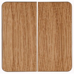 Μπουτόν Διπλός Ρολών Από Ξύλο Σε Χρώμα Δρυς 10A 250V HK02 - Kopp