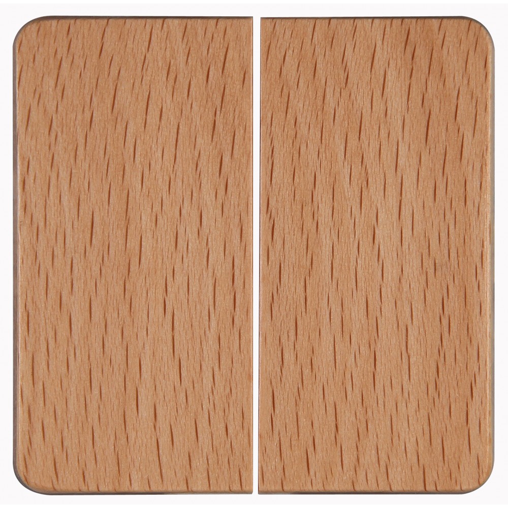 Διακόπτης Διπλός Μπουτόν Σε Χρώμα Οξιάς 10A 250V HK02 - Kopp