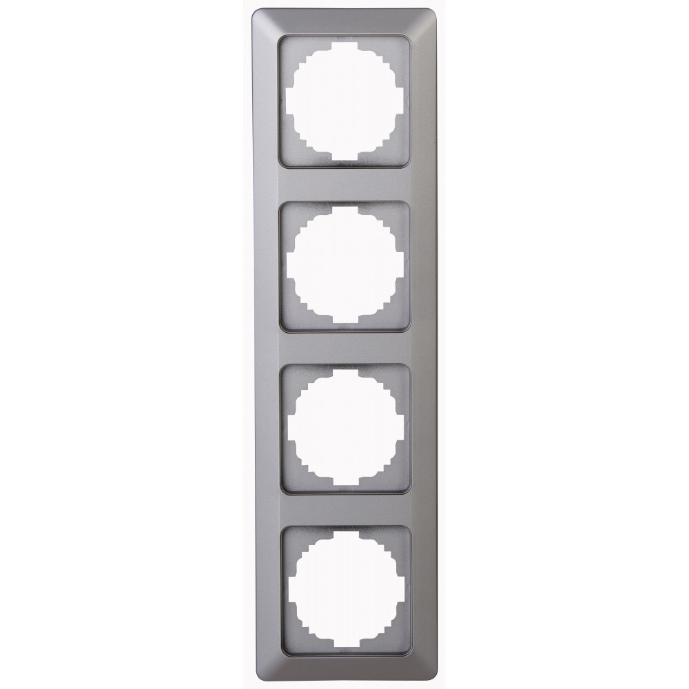 Πλαίσιο Τετραπλό Σε Ασημί Χρώμα Και Αληθινό Ξύλο HK02 - Kopp