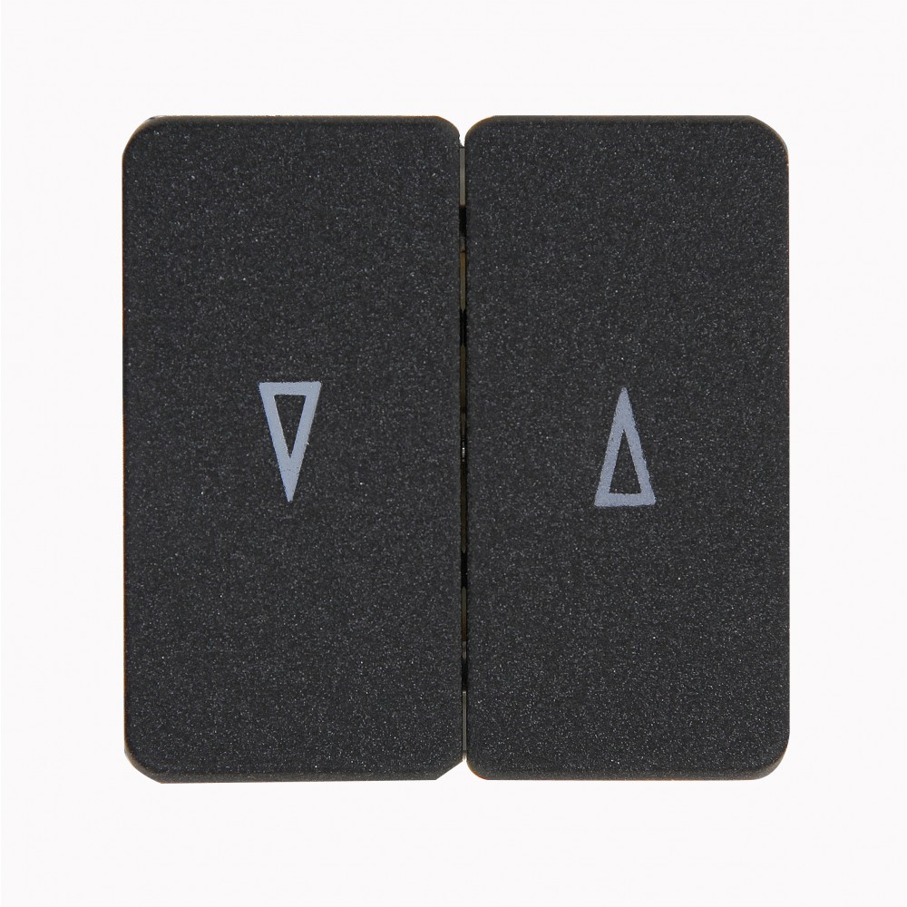 Μπουτόν Διπλός Ρολών Σε Ανθρακί Χρώμα 10A 250V HK02 - Kopp