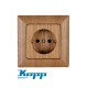 Πρίζα Σούκο Μονή Από Ξύλο Σε Χρώμα Δρυς 16A 250V HK02 - KOPP