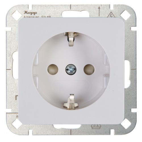 Πρίζα Σούκο Προστασίας Μονή Σε Λευκό Χρώμα 16A 250V HK02 - Kopp