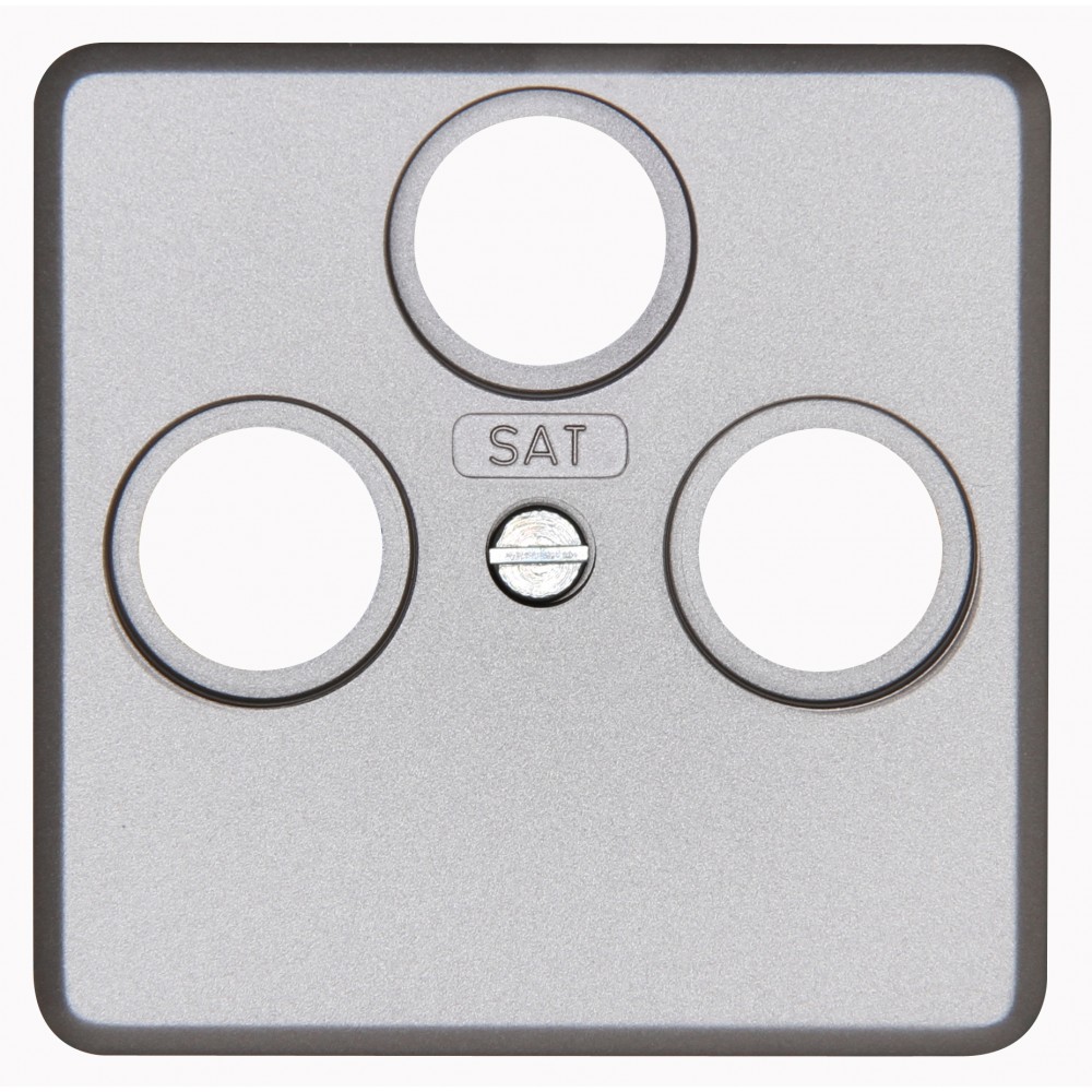 Πρίζα TV-FM SAT Διελεύσεως Σε Ασημί Χρώμα HK02 - Kopp