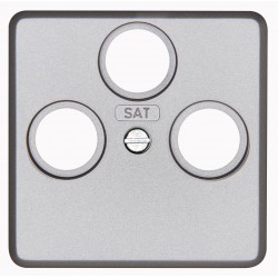 Πρίζα TV-FM SAT Διελεύσεως Σε Ασημί Χρώμα HK02 - Kopp