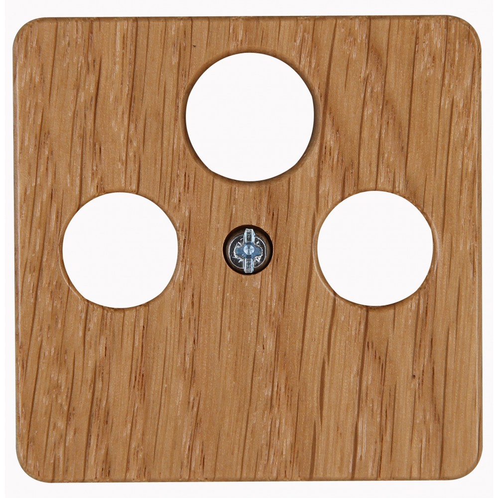 Πρίζα TV-FM SAT Διελεύσεως Από Ξύλο Δρυς HK02 - Kopp