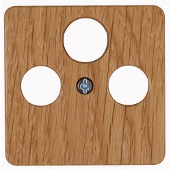 Πρίζα TV-FM SAT Διελεύσεως Από Ξύλο Δρυς HK02 - Kopp