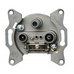 Πρίζα TV-FM SAT Διελεύσεως Από Ξύλο Καρυδιάς HK02 - Kopp