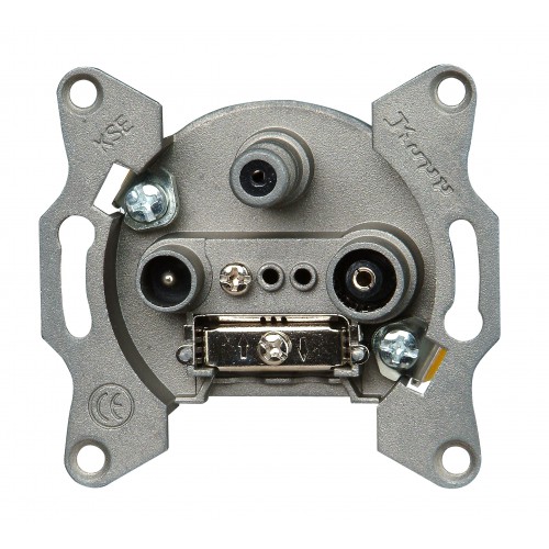 Πρίζα TV-FM SAT Διελεύσεως Από Ξύλο Καρυδιάς HK02 - Kopp