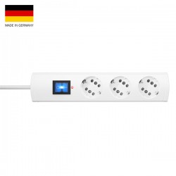 Πολύπριζο Ασφαλείας Πολλαπλών Θέσεων Τριπλό Λευκό Με Διακόπτη DUOversal PLUS - Kopp