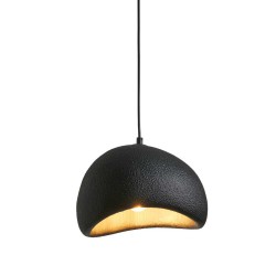 Κρεμαστό Μονόφωτο Μαύρο Από Πολυστερίνη D30cm 1xE27 Φιλοσοφίας Wabi-Sabi