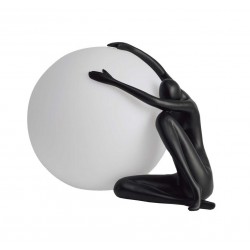 Φωτιστικό Επιτραπέζιο Μαύρο Ματ Και Οπάλ 1xE27 Hugy - LUCIDO