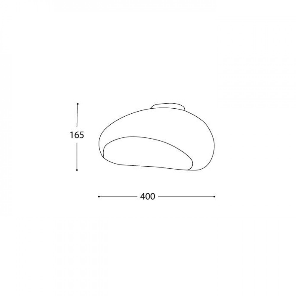 Πλαφονιέρα Οροφής Λευκή Από Πολυστερίνη D40cm 1xE27 Φιλοσοφίας Wabi-Sabi