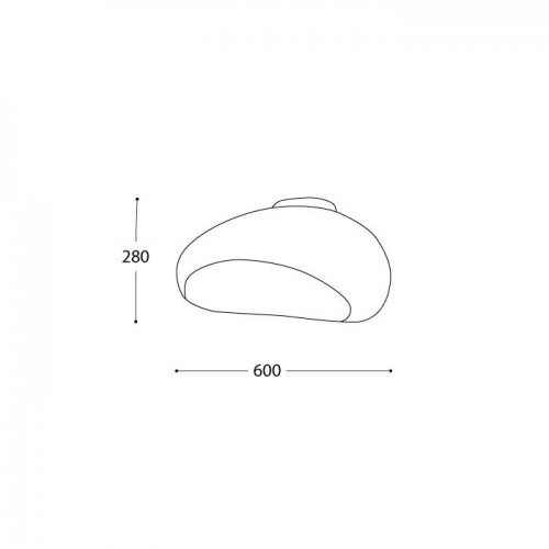 Πλαφονιέρα Οροφής Λευκή Από Πολυστερίνη D60cm 1xE27 Φιλοσοφίας Wabi-Sabi