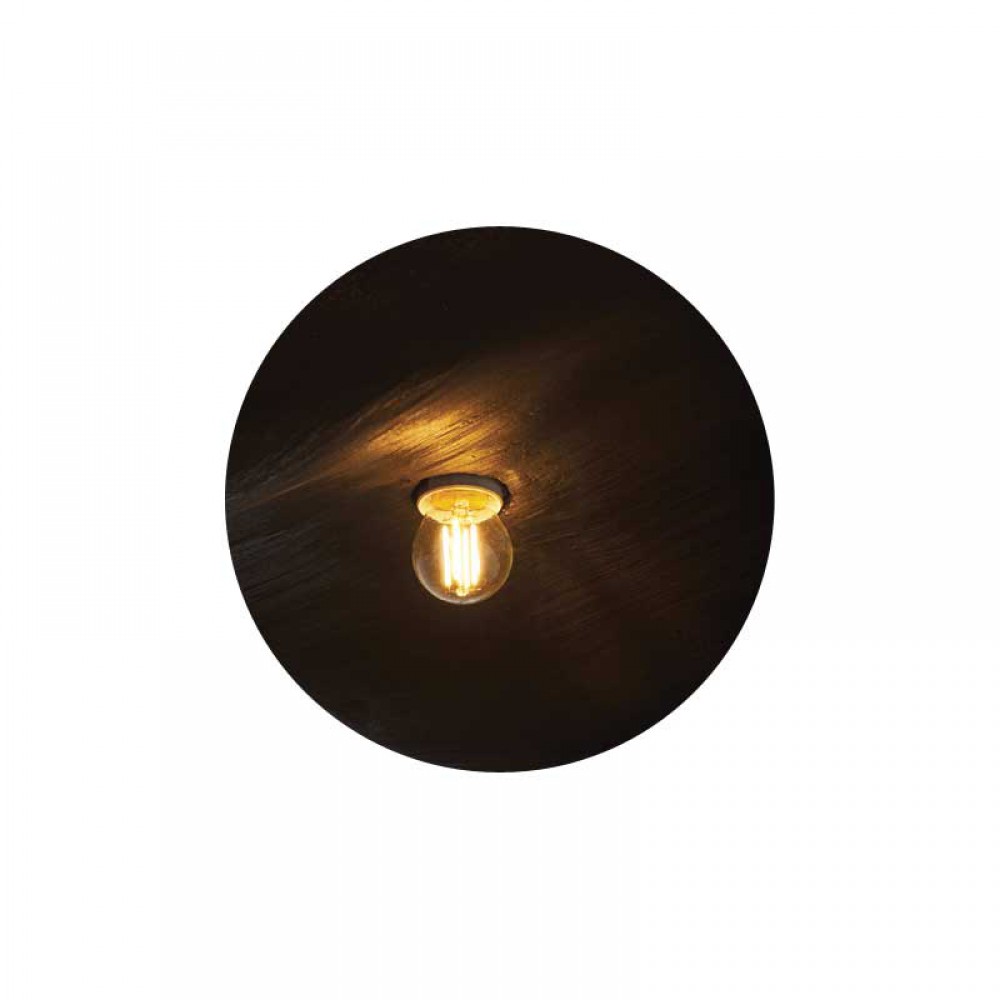 Κρεμαστό Μονόφωτο Μαύρο Από Πολυστερίνη D60cm  1xE27 Φιλοσοφίας Wabi-Sabi