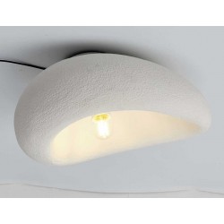 Πλαφονιέρα Οροφής Λευκή Από Πολυστερίνη D40cm 1xE27 Φιλοσοφίας Wabi-Sabi