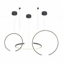 Led Κρεμαστό Φωτιστικό Μεταλλικό Μαύρο 100W Dimmable Cartier LUCIDO