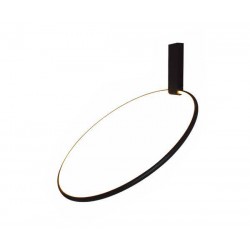 Led Φωτιστικό Οροφής Αλουμινίου Μαύρο D60cm 48W Dart-M LUCIDO