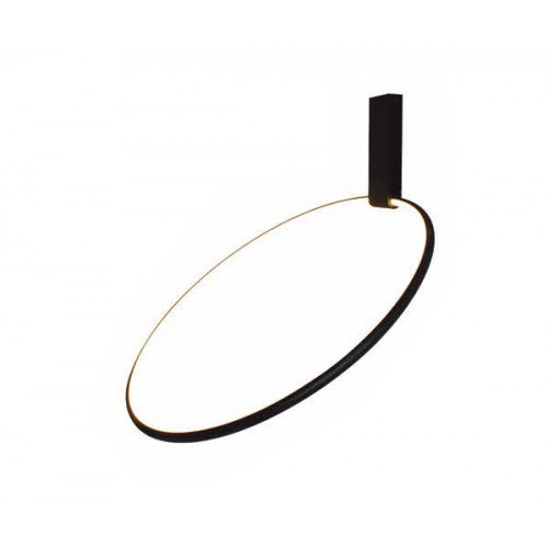 Led Φωτιστικό Οροφής Αλουμινίου Μαύρο D60cm 48W Dart-M LUCIDO