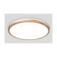 LED Πλαφονιέρα Αλουμινίου Με Ξύλο Στρογγυλή - 40W 2800lm Eswood - LUCIDO