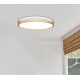 LED Πλαφονιέρα Αλουμινίου Με Ξύλο Στρογγυλή - 40W 2800lm Eswood - LUCIDO