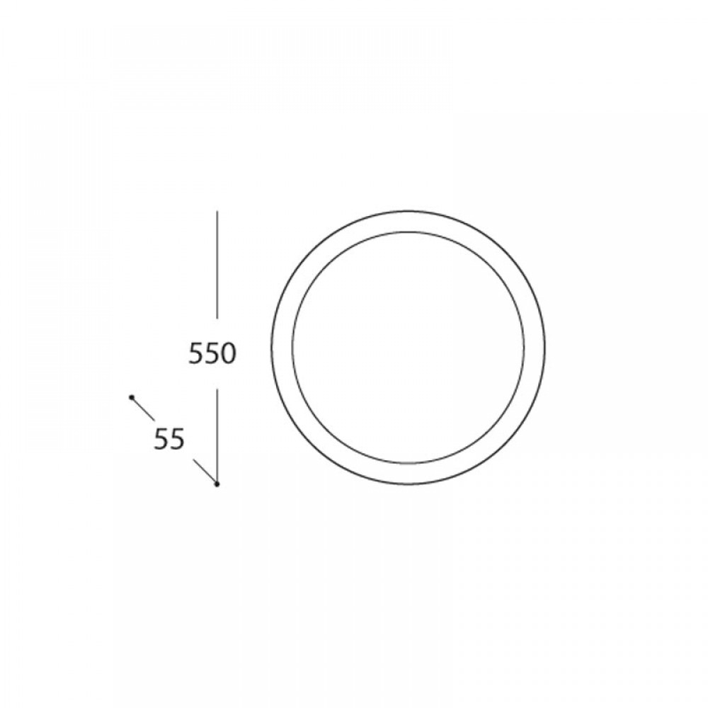 LED Πλαφονιέρα Αλουμινίου Με Ξύλο Στρογγυλή - 40W 2800lm Eswood - LUCIDO