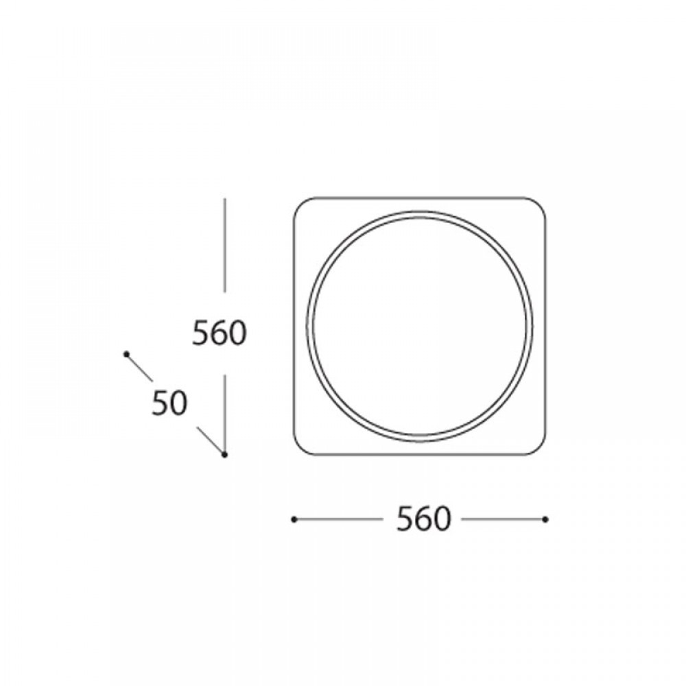 LED Πλαφονιέρα Αλουμινίου Με Ξύλο Τετράγωνη - 30W 2100lm Eswood - LUCIDO