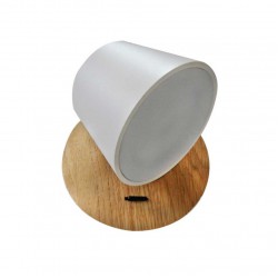 LED Επιτοίχιο Φωτιστικό Από Φυσικό Ξύλο και Αλουμίνιο Λευκό 6W Albergo LUCIDO