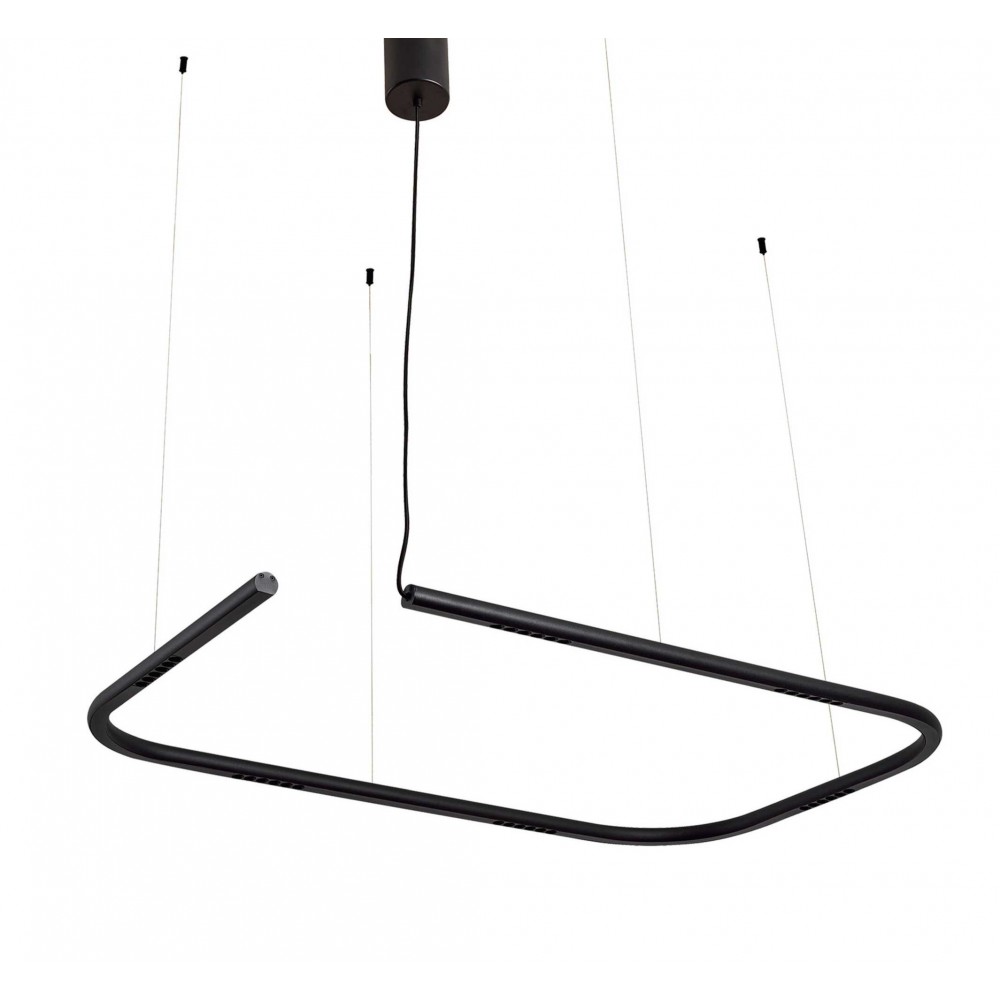 Led Κρεμαστό Φωτιστικό Αλουμινίου Μαύρο 36W Dimmable Powered by OSRAM Hose- RC LUCIDO