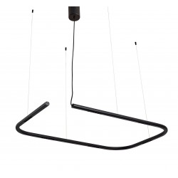 Led Κρεμαστό Φωτιστικό Αλουμινίου Μαύρο 36W Dimmable Powered by OSRAM Hose- RC LUCIDO