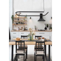 Led Κρεμαστό Φωτιστικό Αλουμινίου Μαύρο 36W Dimmable Powered by OSRAM Hose- RC LUCIDO