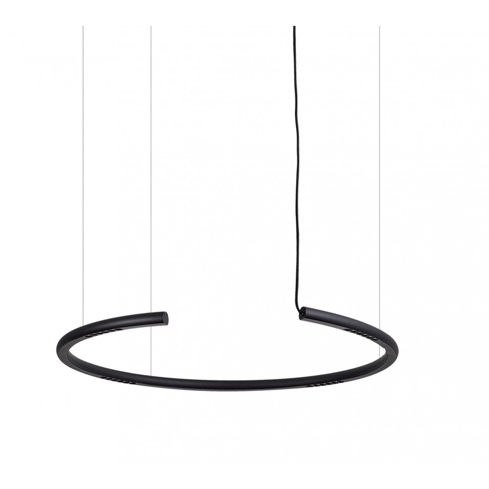 Led Κρεμαστό Φωτιστικό Αλουμινίου Μαύρο 24W Dimmable Powered by OSRAM Hose- RD LUCIDO