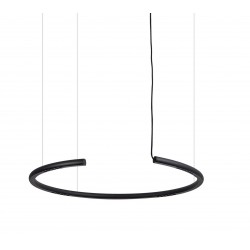 Led Κρεμαστό Φωτιστικό Αλουμινίου Μαύρο 24W Dimmable Powered by OSRAM Hose- RD LUCIDO