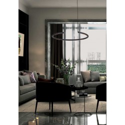 Led Κρεμαστό Φωτιστικό Αλουμινίου Μαύρο 24W Dimmable Powered by OSRAM Hose- RD LUCIDO