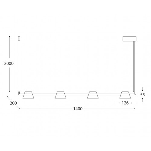 Led Κρεμαστό Φωτιστικό Αλουμινίου Μαύρο Και Σαμπανιζέ 32W Dimmable Hatty LUCIDO