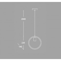 Κρεμαστό Φωτιστικό Μονόφωτο Από Γυαλί Clear 1xE27 Lens-MB LUCIDO