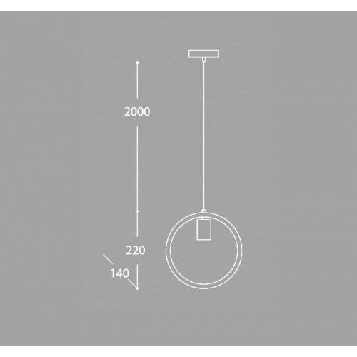 Κρεμαστό Φωτιστικό Μονόφωτο Από Γυαλί Μπλε 1xE27 Lens-BL LUCIDO