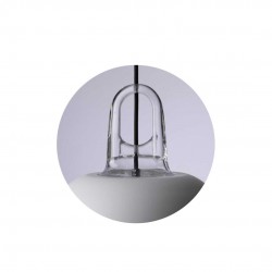 Κρεμαστό Φωτιστικό Μονόφωτο Μεταλλικό Μαύρο Ματ 1xE27 Leicht-A BK LUCIDO