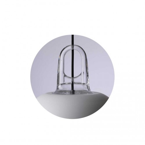 Κρεμαστό Φωτιστικό Μονόφωτο Μεταλλικό Λευκό Ματ 1xE27 Leicht-A WH LUCIDO