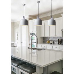 Κρεμαστό Φωτιστικό Μονόφωτο Μεταλλικό Λευκό Ματ 1xE27 Leicht-A WH LUCIDO