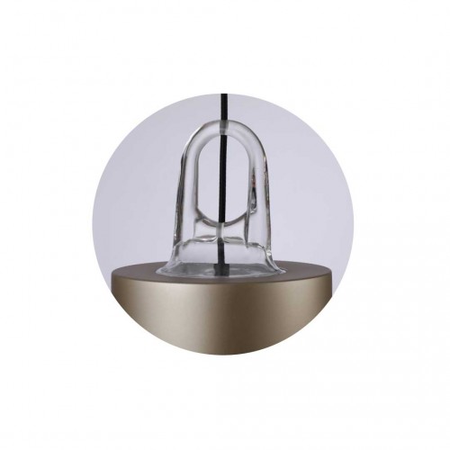 Κρεμαστό Φωτιστικό Μονόφωτο Μεταλλικό Μαύρο Ματ 1xE27 Leicht-C BK LUCIDO