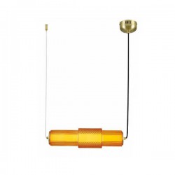 Led Κρεμαστό Φωτιστικό Γυάλινο Οπάλ Πορτοκαλί 12W Dimmable Pop - RG LUCIDO