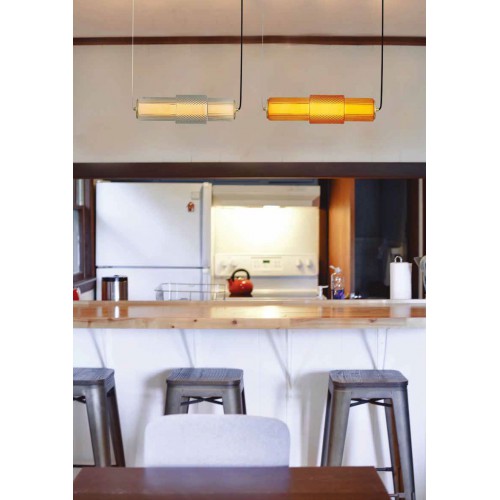 Led Κρεμαστό Φωτιστικό Γυάλινο Οπάλ Πορτοκαλί 12W Dimmable Pop - RG LUCIDO