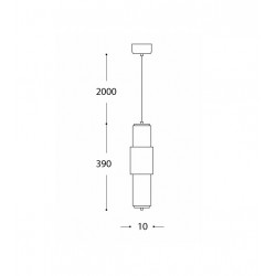 Led Κρεμαστό Φωτιστικό Γυάλινο Οπάλ Smoked 12W Dimmable Pop - SG LUCIDO