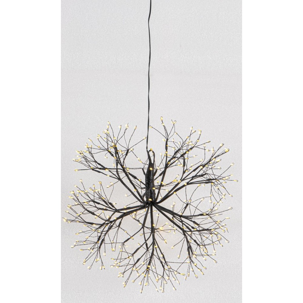 Φωτιζόμενη Χριστουγεννιάτικη Μπάλα Με 912 Led Φωτάκια Θερμού Φωτισμού Με Μετασχηματιστή ip44 Και Dimmer 50cm