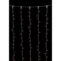 Led Κουρτίνα Συμμετρική Ip44,Με Επέκταση 2 x 10 Μέτρα, Λευκό Καλώδιο, Θερμό Λαμπάκι Rubber, 1000 Led